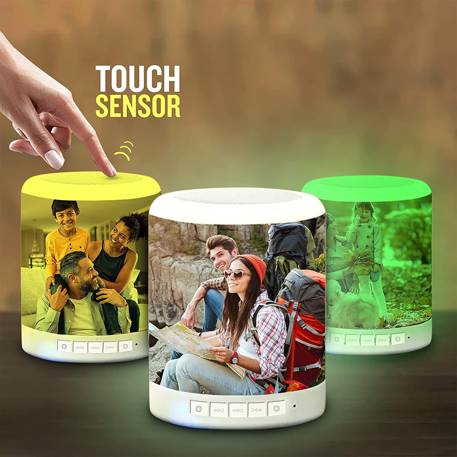 Personalized Multi Color Led Mood Lamp Bluetooth Speakers