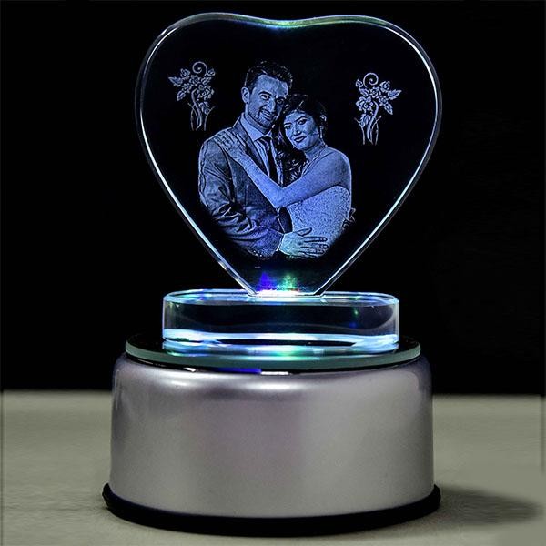 Buy 3D Crystal Photo Cube W/light Base Personalized Custom Glass Laser  Etched & Engraved Photo, Picture, Image, Keepsake for Any Occasion Online  in India - Etsy