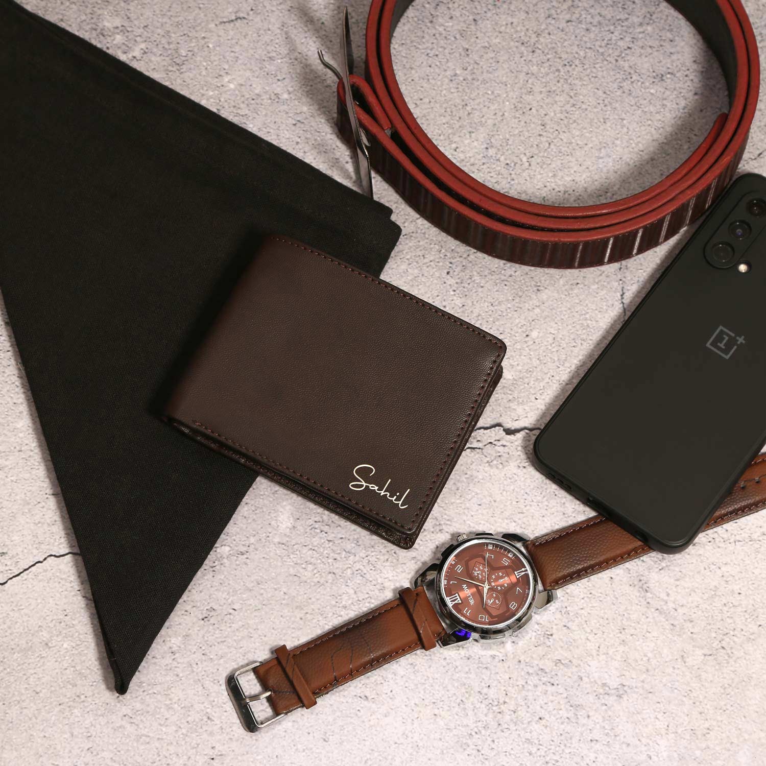 Wallet and deals watch combo