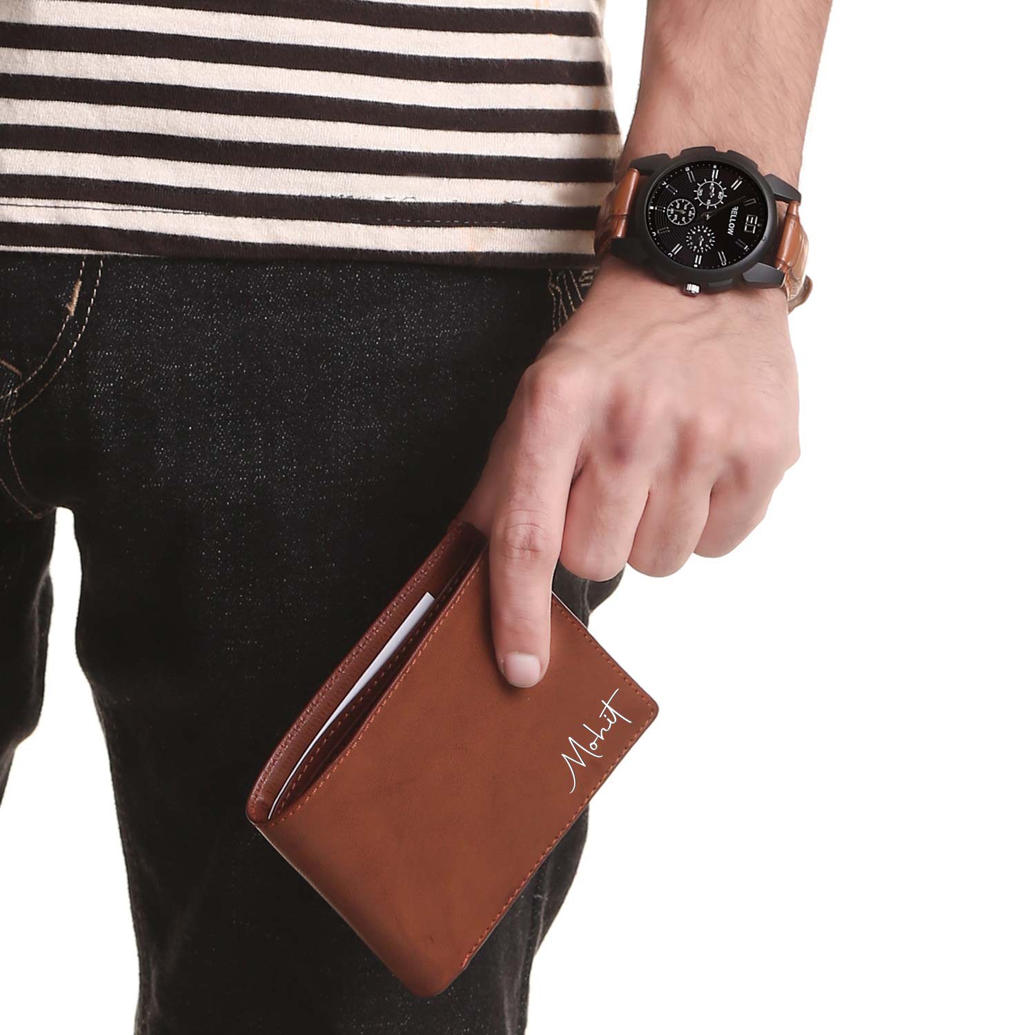 Titan Blue Leather Wallet for Men | TITAN WORLD | Model Town | Jalandhar