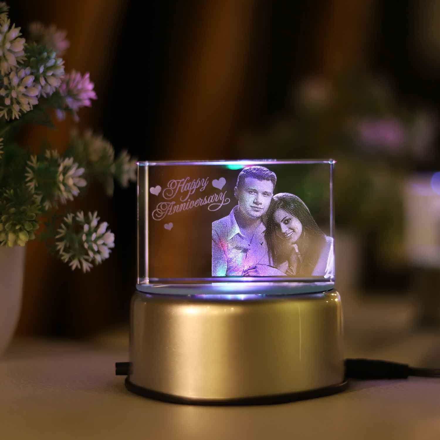 Elegant 3D Crystal Photo Cubes - Ultimate Anniversary Gift | Giftify
