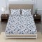 Classic Cotton Blue Floral Jaal Bedsheet