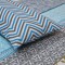 Classic Cotton Blue Floral Stripes Bedsheet