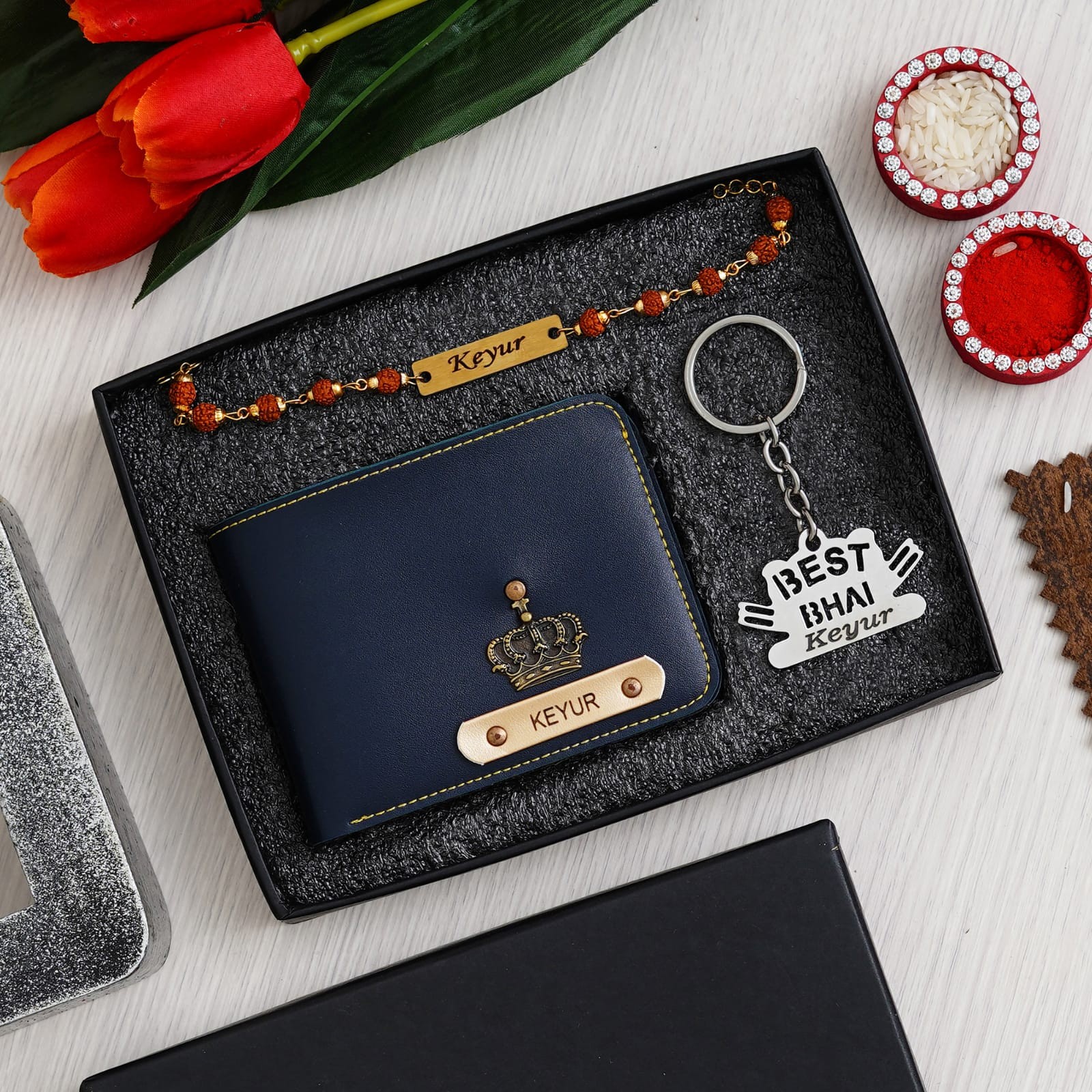 Buy Midiron Rakhi for Brother| Rakhi Gift for Brother | Rakhi Gift Set |  Rakhi Chocolate gift pack for Brother | Chocolates, Rakhi with Roli and  Greeting Card Gift Set-29/95-1 Online In