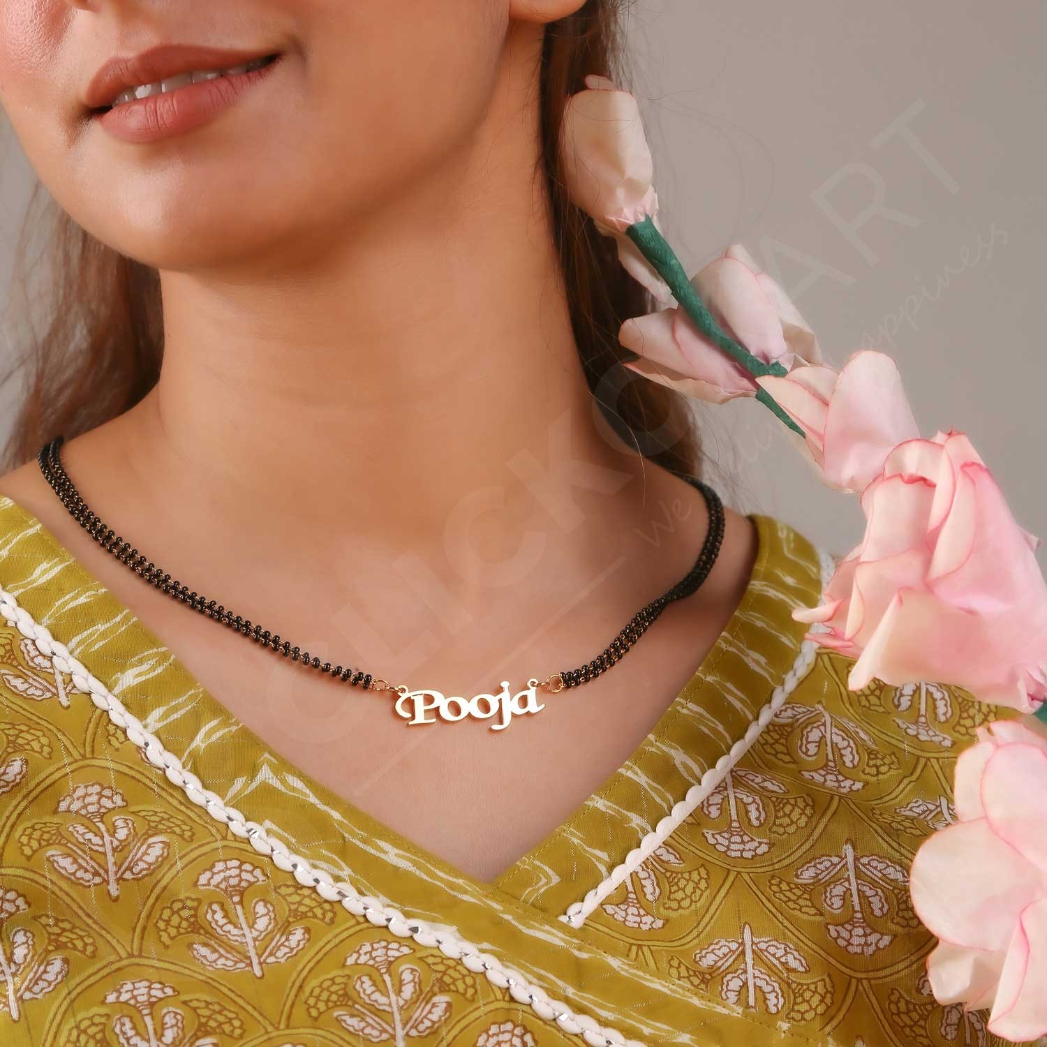 Pooja on sale name necklace