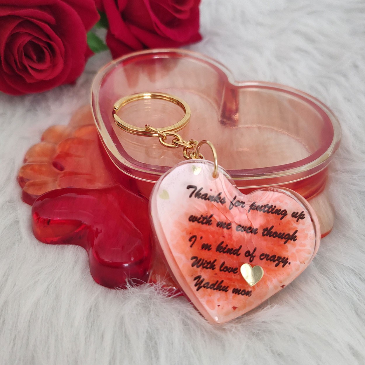 Personalized 2025 heart keychain