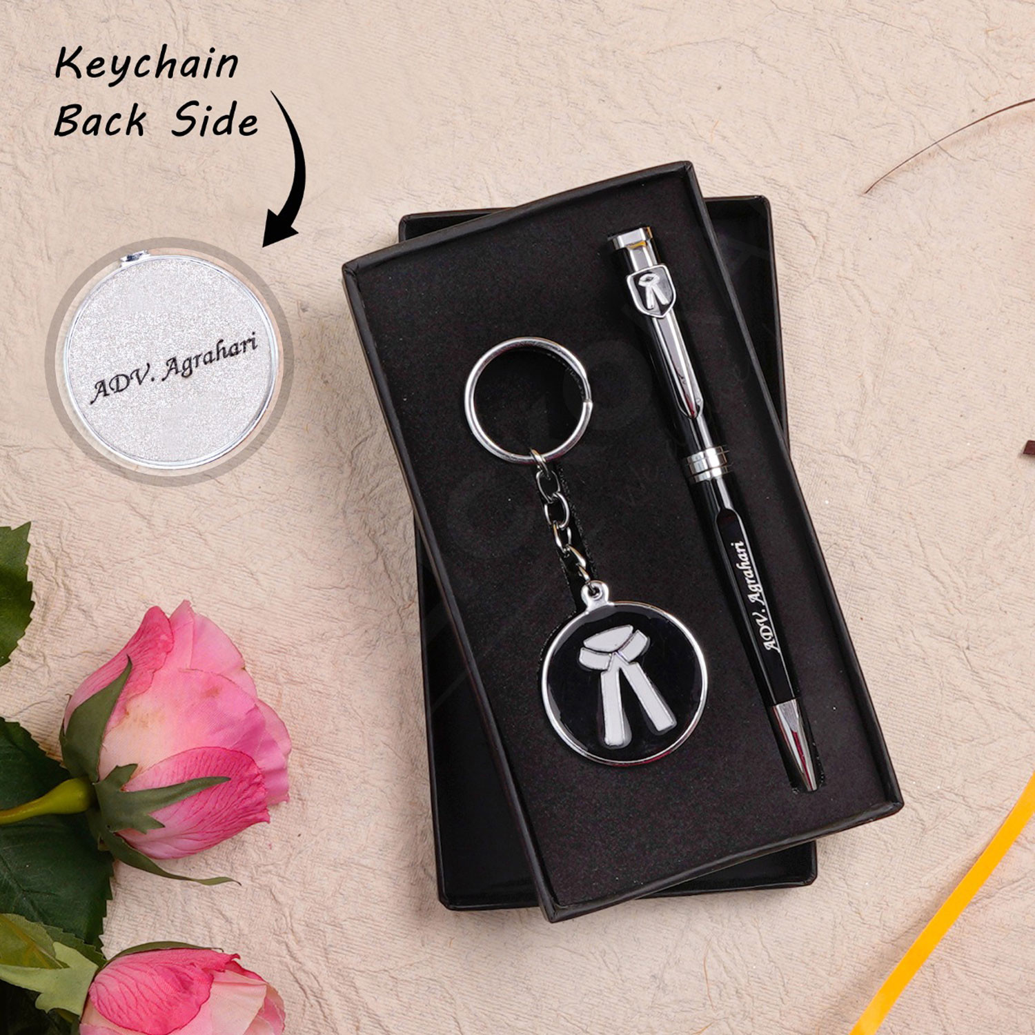PK6 Pen & Keychain Gift Set | Just4U Personalized Gifting