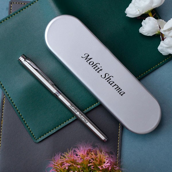 Personalized Leaf (Golden) Pen with Your Name Engraved & Message on Wooden  Box. Ideal for gifting. at Rs 300/piece | Indore | ID: 2850212381862