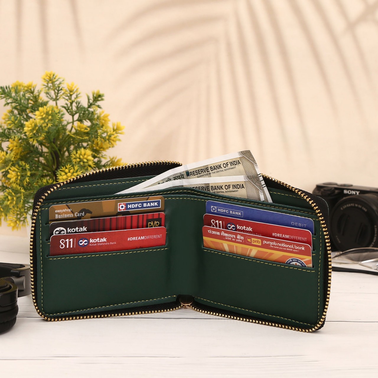 Buy Custom Wallet, Unisex Zipper Wallet, Personalised Wallet