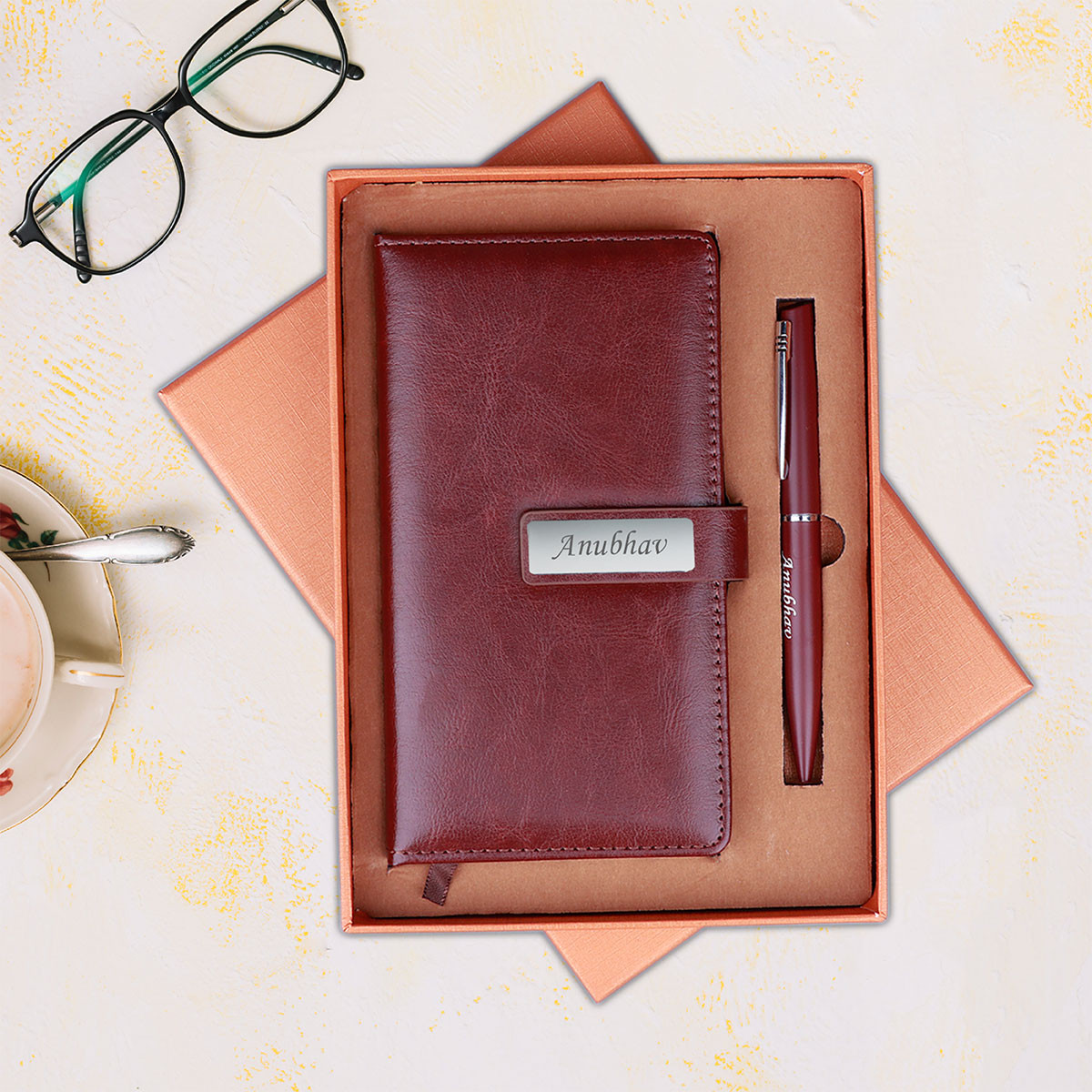 Gift Set – Pen, Keychain, Card Holder And Diary – Newgenn India